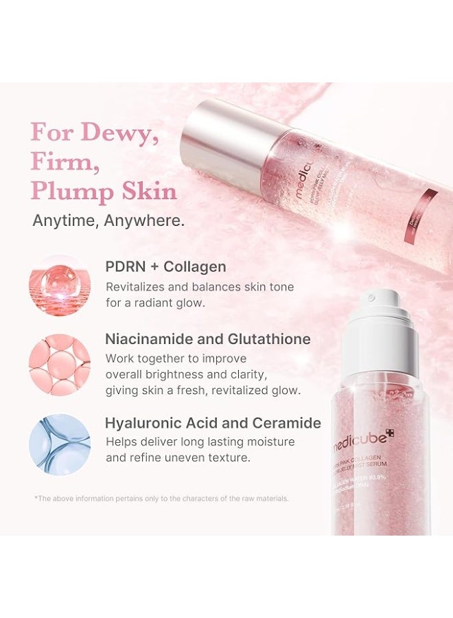 Medicube PDRN PINK COLLAGEN GLOW JELLY MIST SERUM 100ml - Image 3